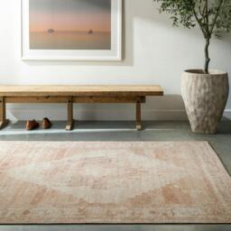 Rackhams Becki Owens Luca-Vintage Blue Brown Green Traditional Vintage Boho Rug - 200 x 275 cm - thumbnail 1