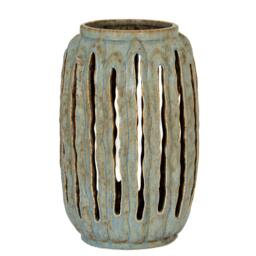 Rackhams Capella Lantern Candle Holder - Grey - Grey - 32cm x 20cm x 20cm - 100% Mixed - thumbnail 2