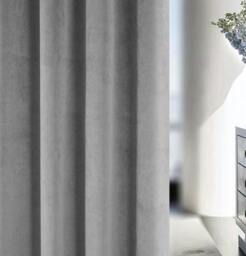 "Rackhams Grey 100% Blackout Luxury Supersoft Velvet Thermal Tape Top Curtains for Living Room & Bedrooms - 46"" (117cm) Width x 72"" (183cm) Drop" - thumbnail 3