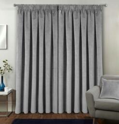 "Rackhams Grey 100% Blackout Luxury Supersoft Velvet Thermal Tape Top Curtains for Living Room & Bedrooms - 46"" (117cm) Width x 72"" (183cm) Drop" - thumbnail 5