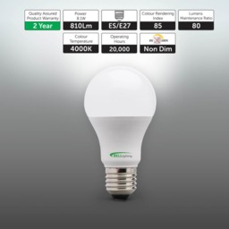 Rackhams E27 Edison Screw LED GLS 8.1W Energy Saving Light Bulbs - Pack of 6 - thumbnail 3