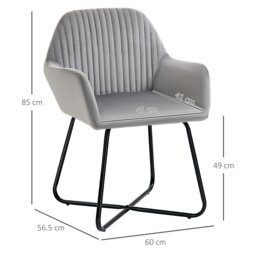 Rackhams Modern Accent Chair Velvet-Feel Upholstered Lounge - Green - Polyester, Sponge, Metal - thumbnail 4