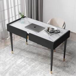 Rackhams Bodden Office Desk, Sintered Stone - 120 x 60cm - Grey Drawers NO Chair - Grey Drawers NO Chair - thumbnail 4