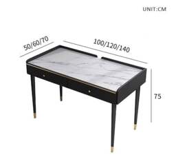 Rackhams Bodden Office Desk, Sintered Stone - 120 x 60cm - Grey Drawers NO Chair - Grey Drawers NO Chair - thumbnail 5