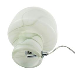 Rackhams Modern Unique Green and White Marble Effect Glass Mushroom Table Lamp - thumbnail 3