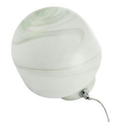 Rackhams Modern Unique Green and White Marble Effect Glass Mushroom Table Lamp - thumbnail 4