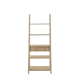 Rackhams Riva Retro 5 Tier Ladder Bookcase Display Shelf Unit - Light Grey - thumbnail 3