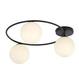 Rackhams SOPRA Ceiling lamp  3 x E14 Black with White Shade - thumbnail 3