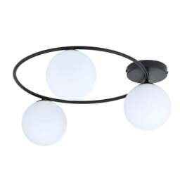 Rackhams SOPRA Ceiling lamp  3 x E14 Black with White Shade