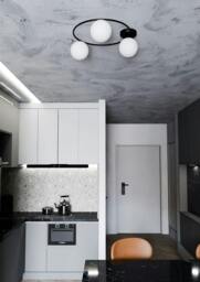 Rackhams SOPRA Ceiling lamp  3 x E14 Black with White Shade - thumbnail 5