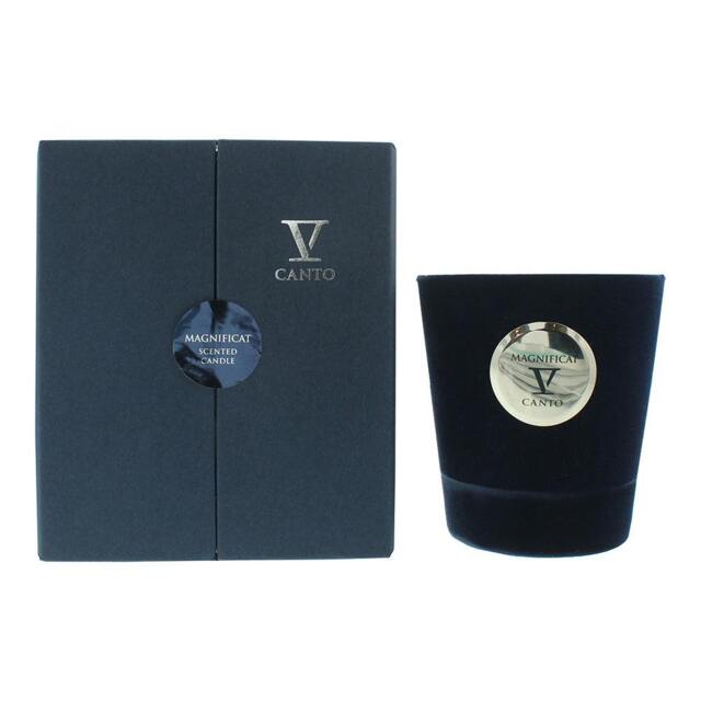 Rackhams Magnificat Flocked Glass Candle 250ml
