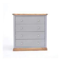 Rackhams Biccari 4 Drawer Chest of Drawers Chrome Knob - Grey - thumbnail 2