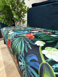 Rackhams Blue Jungle Floral Ottoman Bench – Multi-Use Footstool & Coffee Table UK Handmade - 36 x 24 Inches (92 x 61cm) - thumbnail 6