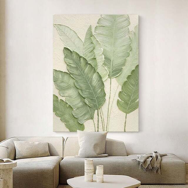 Rackhams Green Leaves Framed Wall Art Print Multiple Size - 190*140cm - image 1