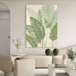 Rackhams Green Leaves Framed Wall Art Print Multiple Size - 190*140cm - thumbnail 4