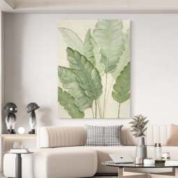 Rackhams Green Leaves Framed Wall Art Print Multiple Size - 190*140cm - thumbnail 2