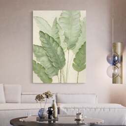 Rackhams Green Leaves Framed Wall Art Print Multiple Size - 190*140cm - thumbnail 3