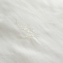Rackhams Lottie Floral Embroidery 180 Thread Count Cotton Oxford Pillowcase - White - thumbnail 3