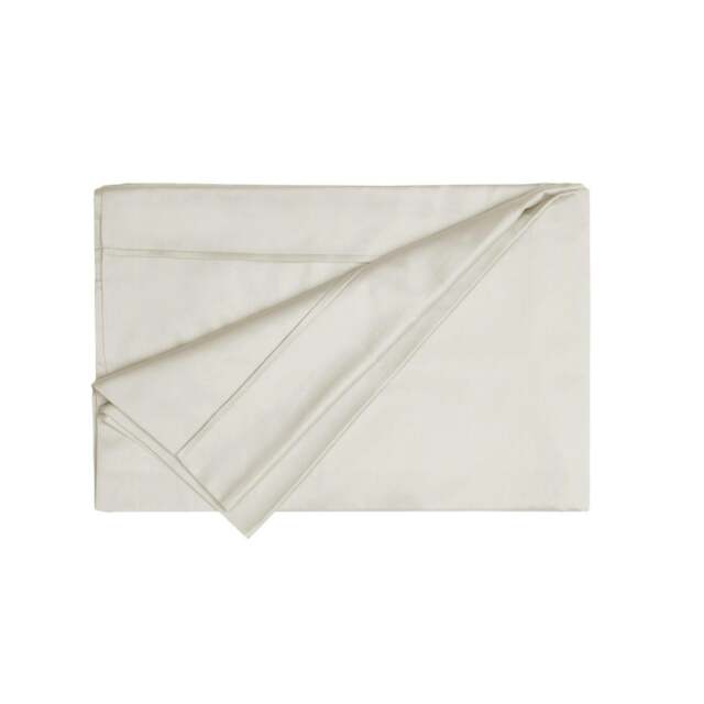 Rackhams 200 Thread Count Egyptian Cotton Flat Sheet - Ivory - Ivory - Double - 100% Egyptian Cotton - image 1