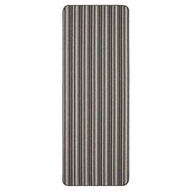 Rackhams Washable All-Purpose Stripe Grey Mats - 67X180 cm - image 1