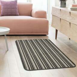 Rackhams Washable All-Purpose Stripe Grey Mats - 67X180 cm - thumbnail 3
