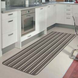 Rackhams Washable All-Purpose Stripe Grey Mats - 67X180 cm - thumbnail 6