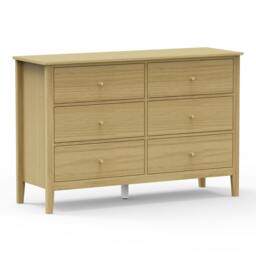 Rackhams Henley 3 + 3 Drawer Chest of Drawers - Oak-Effect - thumbnail 6