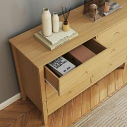 Rackhams Henley 3 + 3 Drawer Chest of Drawers - Oak-Effect - thumbnail 3