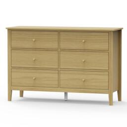 Rackhams Henley 3 + 3 Drawer Chest of Drawers - Oak-Effect - thumbnail 4