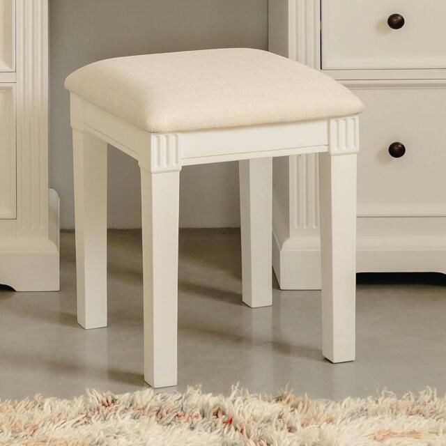 Rackhams Gainsborough Upholstered Stool Dressing Table Cushion Seat Assembled - Vintage Cream, Cream - image 1