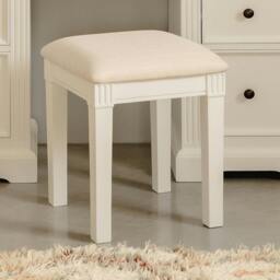 Rackhams Gainsborough Upholstered Stool Dressing Table Cushion Seat Assembled - Vintage Cream, Cream - thumbnail 1