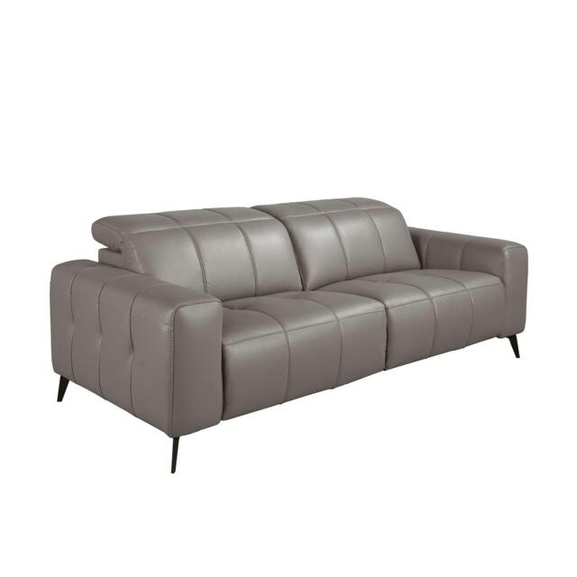 Rackhams Relax sofa in grey leather 6209/6210 - 216 x 110 x 98 - 3 - image 1