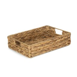 Rackhams Shallow Rectangular Water Hyacinth Storage Basket - Large - thumbnail 3