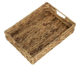 Rackhams Shallow Rectangular Water Hyacinth Storage Basket - Large - thumbnail 4