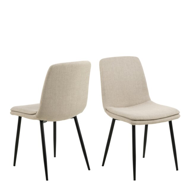 Rackhams Becca Dining Chair in Beige Set of 4 - 1 - image 1