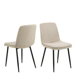 Rackhams Becca Dining Chair in Beige Set of 4 - 1