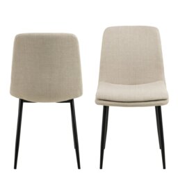 Rackhams Becca Dining Chair in Beige Set of 4 - 1 - thumbnail 2