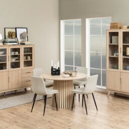 Rackhams Becca Dining Chair in Beige Set of 4 - 1 - thumbnail 4