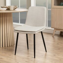 Rackhams Becca Dining Chair in Beige Set of 4 - 1 - thumbnail 5