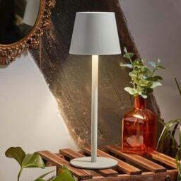 Rackhams Turin Cordless Table Lamp Outdoor Indoor Room Lantern LED Reading Desk Light - Crimson - thumbnail 5