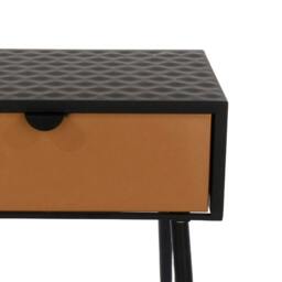 Rackhams Jupiter Metal 1-Drawer Bedside Cabinet - thumbnail 3