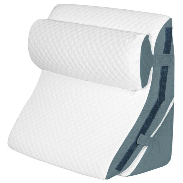 Rackhams Large Wedge Pillow Cooling Memory Foam Orthopaedic Bed Cushion Acid Reflux - image 1