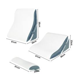 Rackhams Large Wedge Pillow Cooling Memory Foam Orthopaedic Bed Cushion Acid Reflux - thumbnail 3
