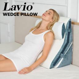 Rackhams Large Wedge Pillow Cooling Memory Foam Orthopaedic Bed Cushion Acid Reflux - thumbnail 2