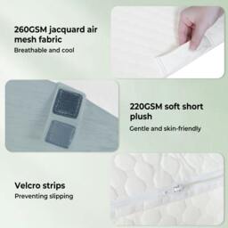 Rackhams Large Wedge Pillow Cooling Memory Foam Orthopaedic Bed Cushion Acid Reflux - thumbnail 6