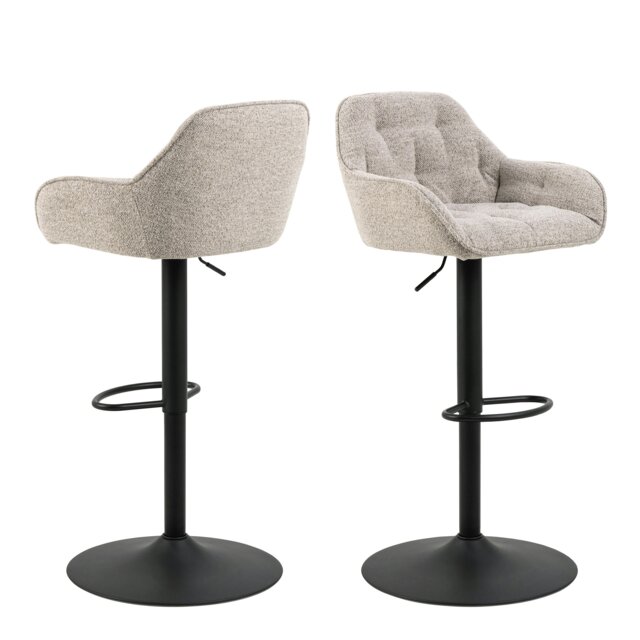 Rackhams Brooke Swivel Bar Stool with Height Adjustable Function in Monza Beige Set of 2 - 1 - image 1