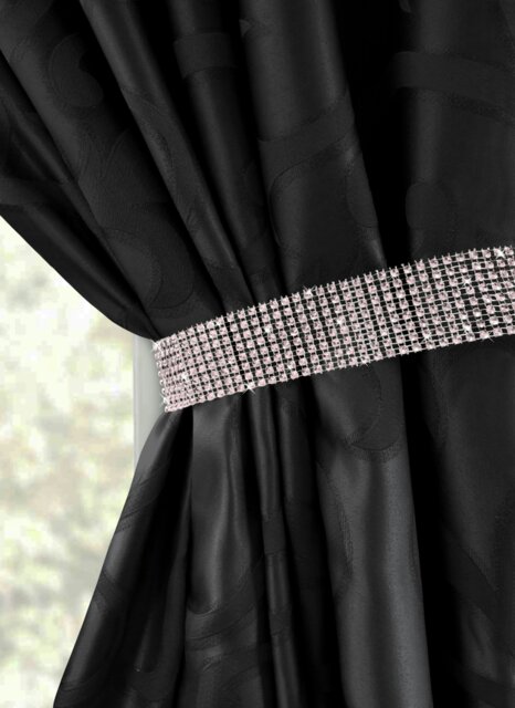 Rackhams Diamante Strip Curtain Tieback Pair - Blush Pink - image 1
