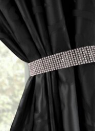 Rackhams Diamante Strip Curtain Tieback Pair - Blush Pink