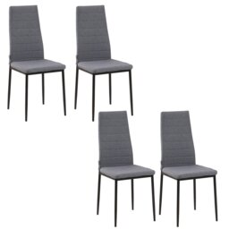 Rackhams Dining Chairs Upholstered Fabric Accent Chairs with Metal Legs, Set of 4 - thumbnail 2