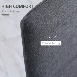 Rackhams Dining Chairs Upholstered Fabric Accent Chairs with Metal Legs, Set of 4 - thumbnail 4